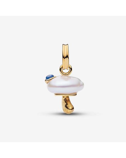 Pandora Metallic Treated Freshwater Cultured Baroque Pearl Mushroom Dangle Charm