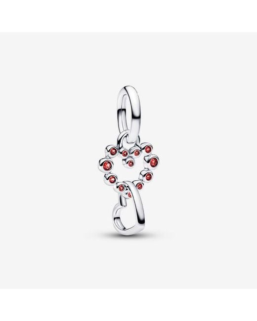Pandora Metallic Connected Hearts & Stones Dangle Charm