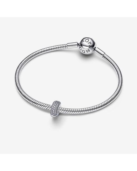 Pandora White Pavé Clip Charm