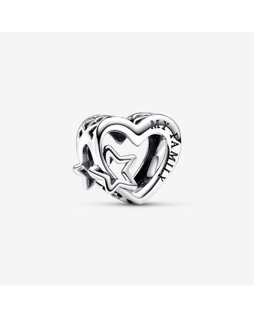 Pandora White Heart Pattern Clip Charm