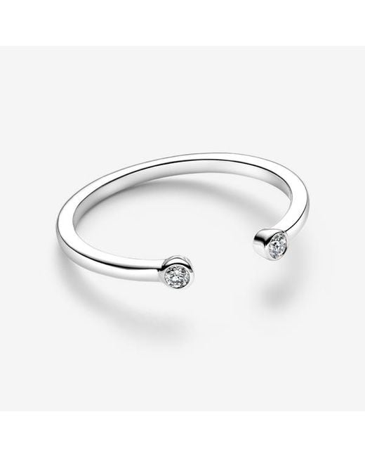 Pandora White Era Lab-Grown Diamond Open Ring