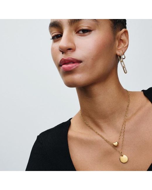 Pandora Metallic Linked Hearts Collier Necklace