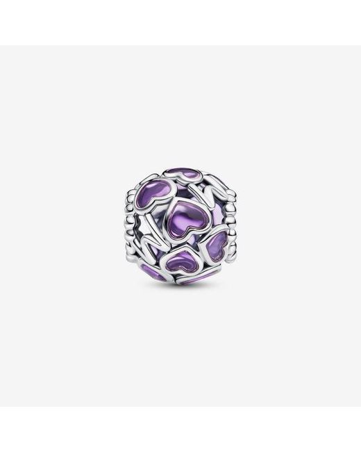 Pandora White Openwork Hearts Mum Charm