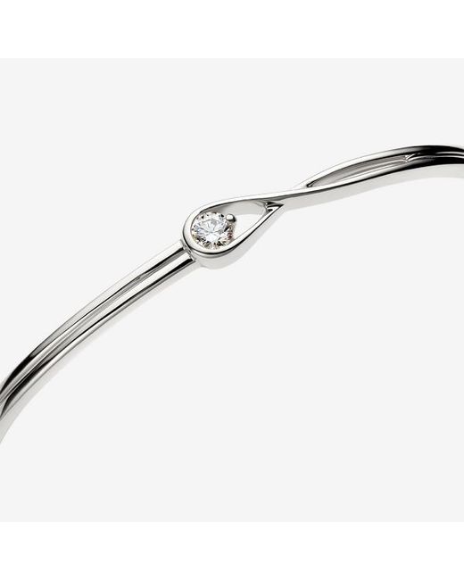 Pandora Metallic Infinite 14k White Gold Lab-grown Diamond Bangle
