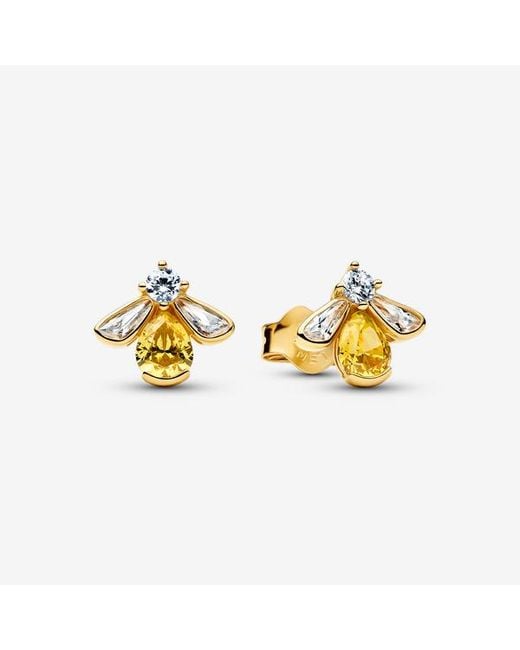 Pandora Metallic Honey Bee Stud Earrings