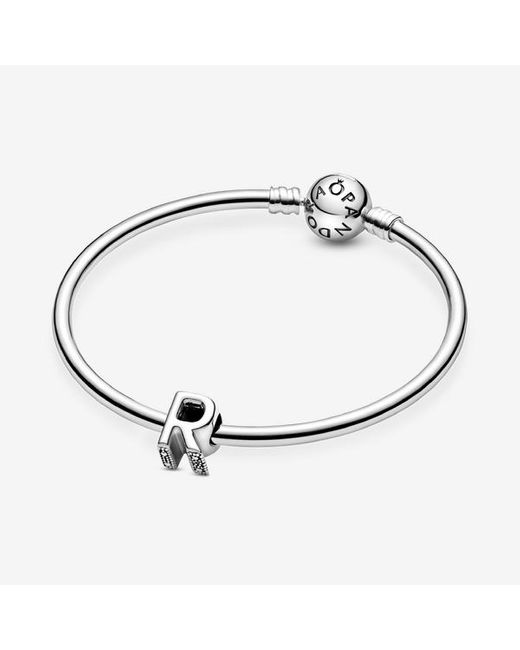 Pandora Letter R Alfabetbedel in het Black