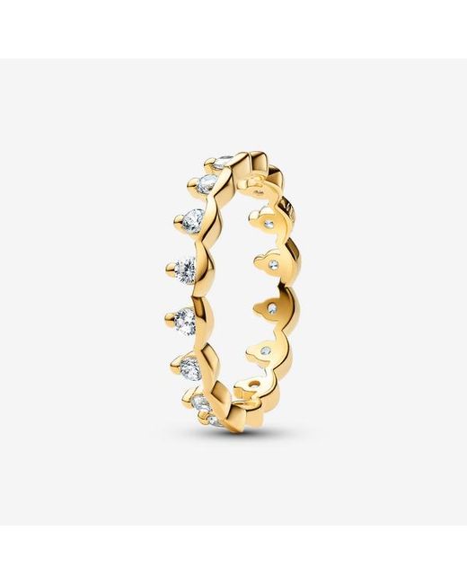 Pandora Metallic Sparkling Regal Band Ring