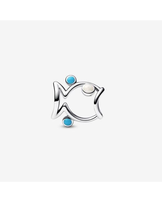 Pandora Blue Openwork Fish Charm
