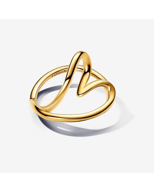 Pandora Metallic Organically Shaped Heart Ring