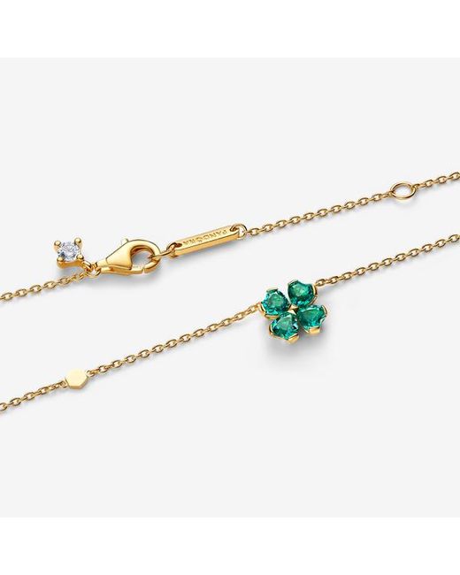 Pandora Metallic Lucky Clover Pendant Necklace