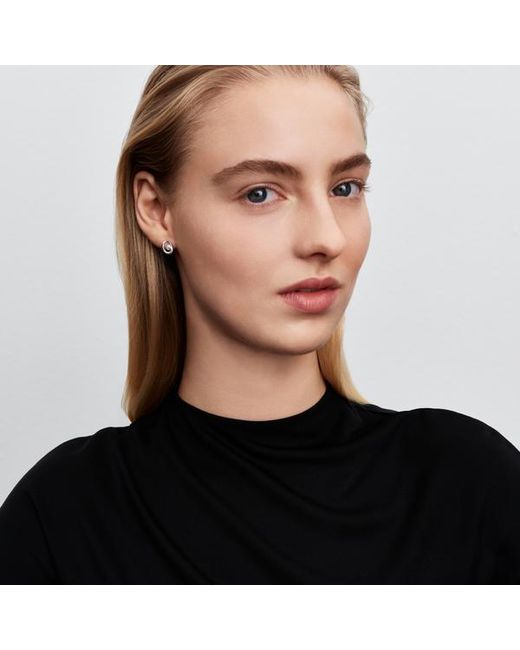 Pandora Metallic Organically Shaped Oval & Treated Freshwater Cultured Pearl Stud Earrings