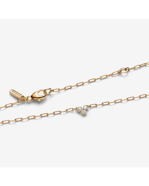 Pandora Metallic Era Lab-Grown Diamond Cluster Paperclip Chain Necklace