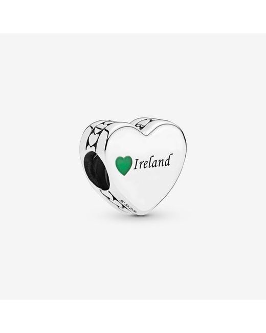 Pandora White Ireland Love Heart Charm