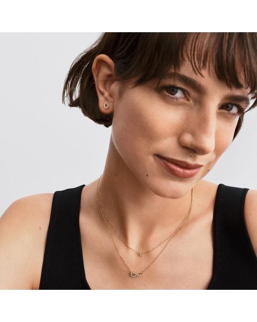 Pandora Metallic Infinite Lab-Grown Diamond Pavé Stud Earrings