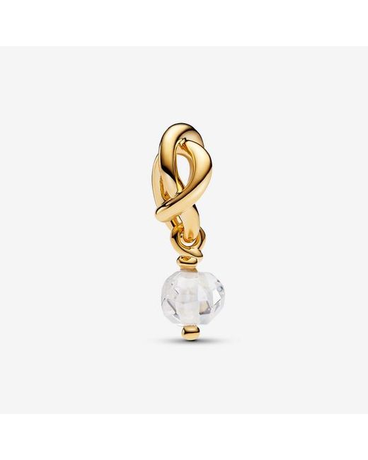 Pandora Metallic April Birthstone Eternity Circle Dangle Charm