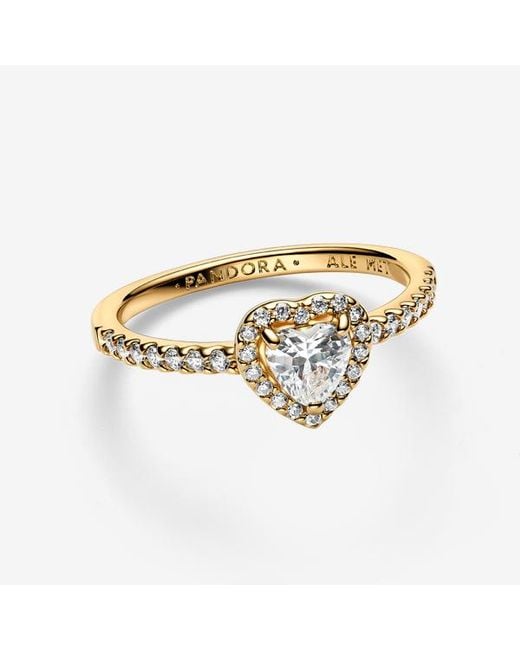 Pandora Metallic Elevated Heart Ring