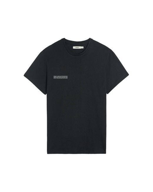 PANGAIA Black Cotton Tee With C-fiber Core