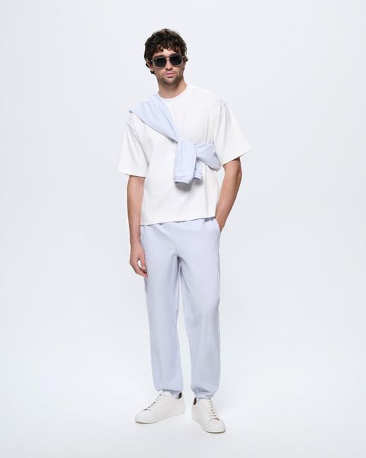 PANGAIA White Recycled Nylon Track Pants—Ice for men