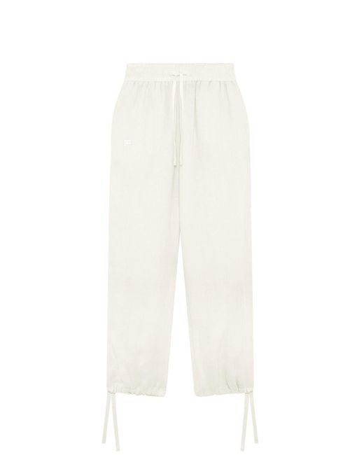 PANGAIA White Linen Trousers—Bone