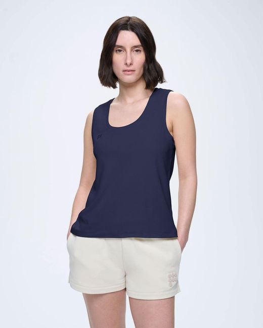 PANGAIA Blue Cotton Tank Top—Midnight