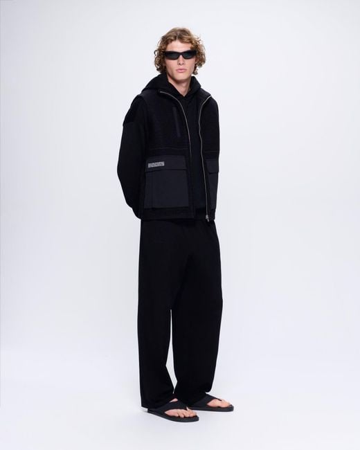 PANGAIA Black Dna Knitted Straight Leg Track Pants