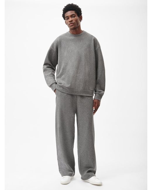 PANGAIA Gray Recycled Wool Jersey Wide-leg Track Pants