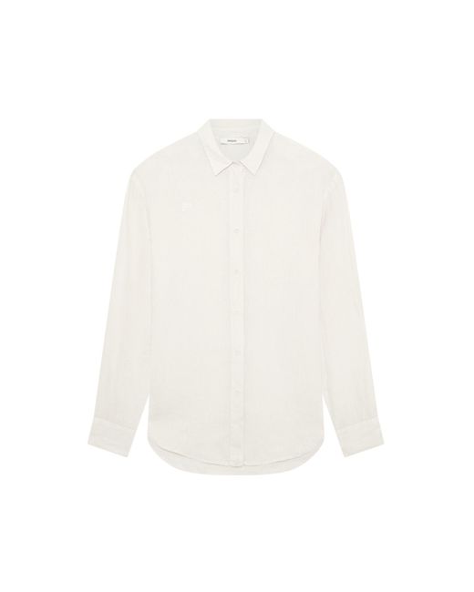PANGAIA White Linen Overshirt—Bone