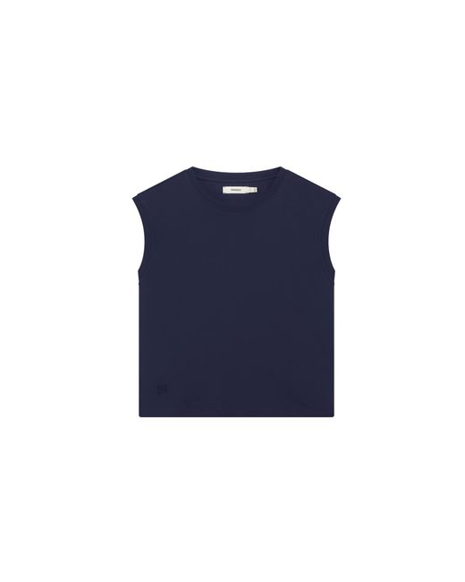 PANGAIA Blue Sleeveless T-Shirt—Midnight