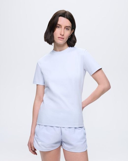 PANGAIA White Interlock T-Shirt—Ice