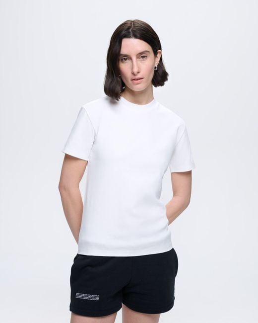 PANGAIA White Interlock T-Shirt—Off