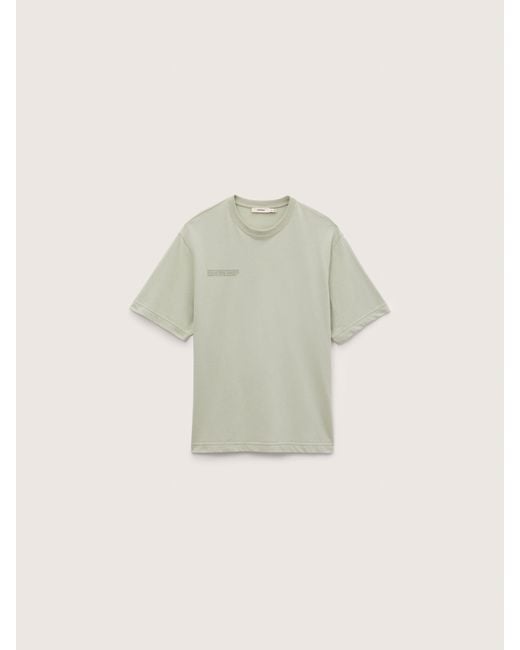 PANGAIA White Midweight T-Shirt—Iron Fade for men