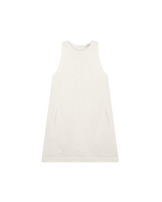 PANGAIA White Linen Dress—Bone