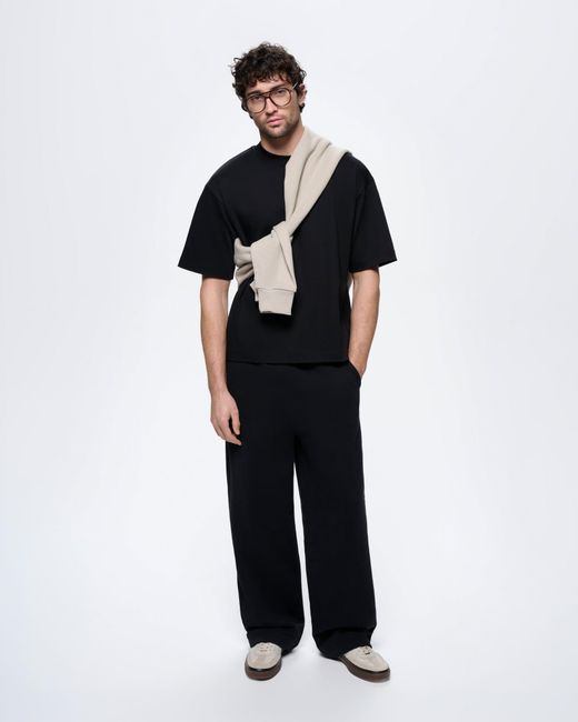 PANGAIA Blue Interlock Oversized T-Shirt for men