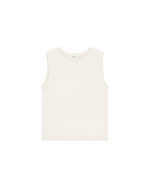 PANGAIA White Sleeveless T-Shirt—Bone for men