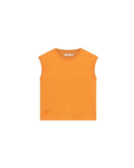 PANGAIA Orange Sleeveless T-Shirt—Saffron