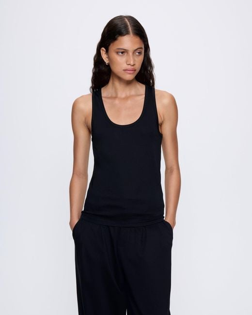 PANGAIA Blue Interlock Tank Top