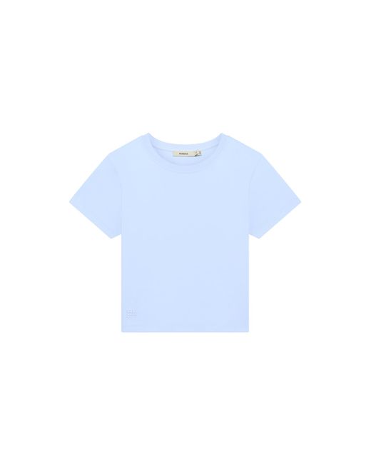 PANGAIA Blue Cropped T-Shirt—Wildflower