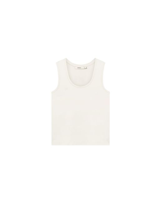 PANGAIA White Cotton Tank Top—Bone