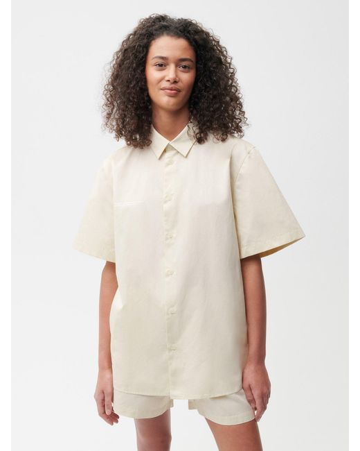 PANGAIA Cotton Pineapple Collared Short 