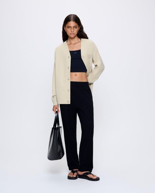 PANGAIA Black Dna Knitted Straight Leg Track Pants