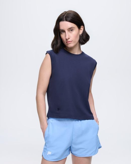 PANGAIA Blue Sleeveless T-Shirt—Midnight