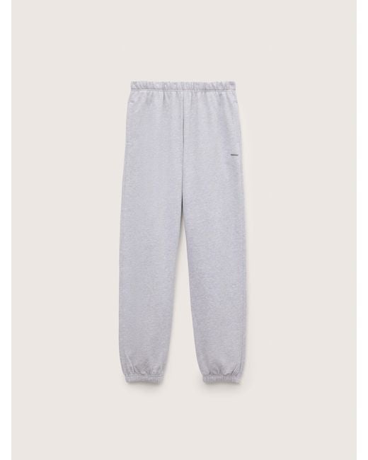 PANGAIA White Midweight Track Pants— Marl for men
