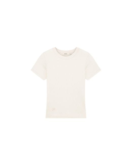 PANGAIA White Rib T-Shirt—Bone
