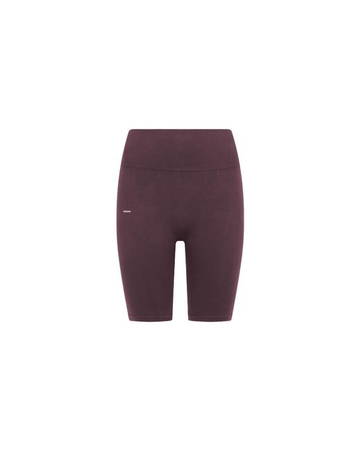 PANGAIA Purple Cotton-Stretch Cycle Shorts—Chestnut