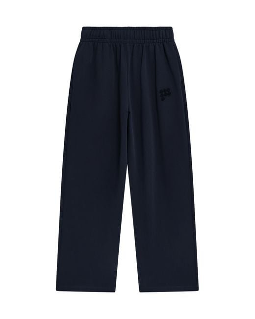 PANGAIA Blue Straight Leg Track Pants—Midnight