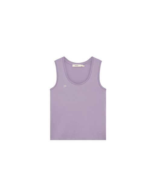 PANGAIA Purple Cotton Tank Top—Dusty Mauve
