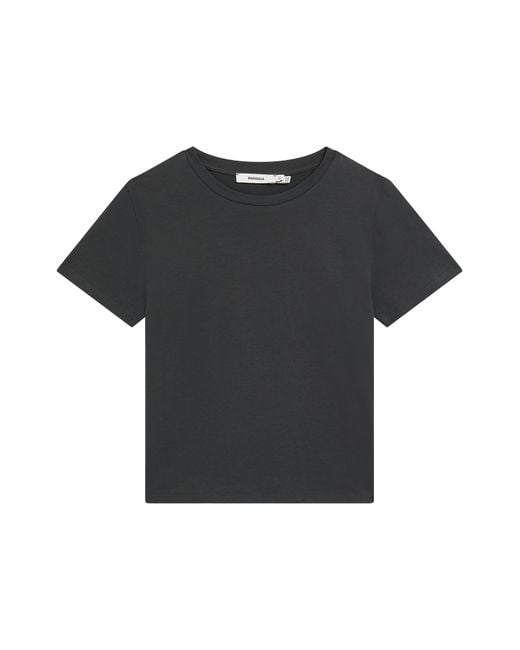 PANGAIA Black Cotton-Stretch Slim T-Shirt—Smoked