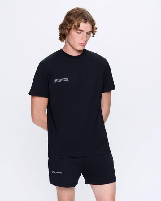 PANGAIA Black Cotton Tee With C-fiber Core