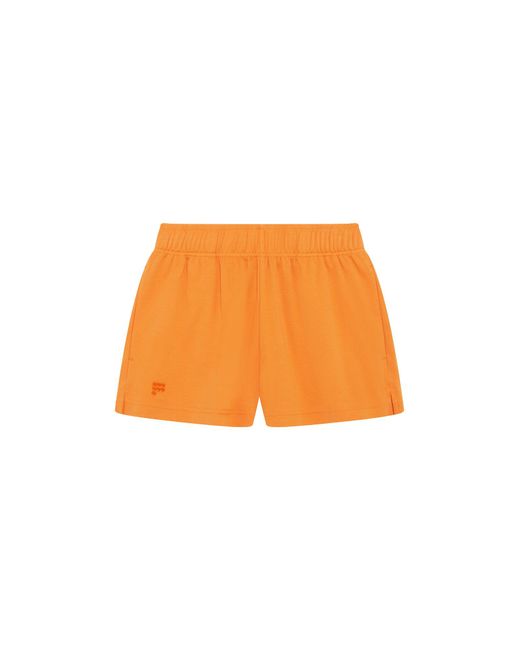 PANGAIA Orange Cotton Shorts—Saffron