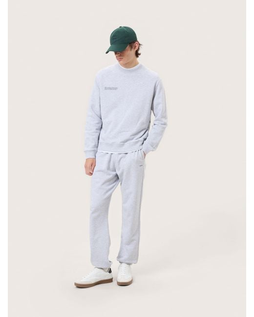 PANGAIA White Midweight Track Pants— Marl for men
